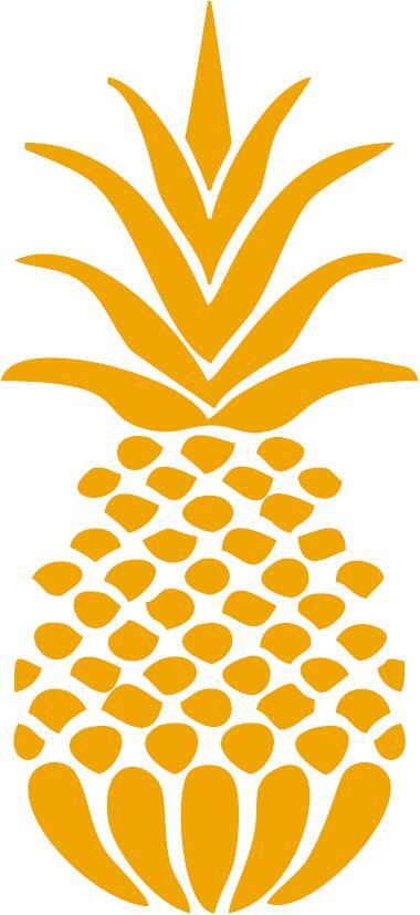 “Pineapple Gold” 3 Mil Vinyl Sticker for Car or Truck Window