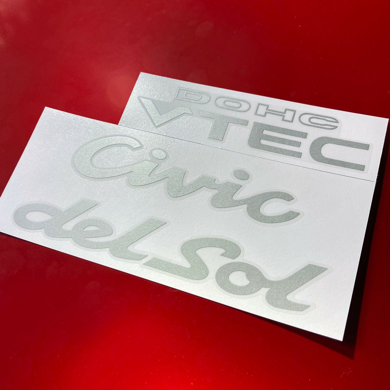 Honda Civic Del Sol DOHC VTEC printed stickers decal set