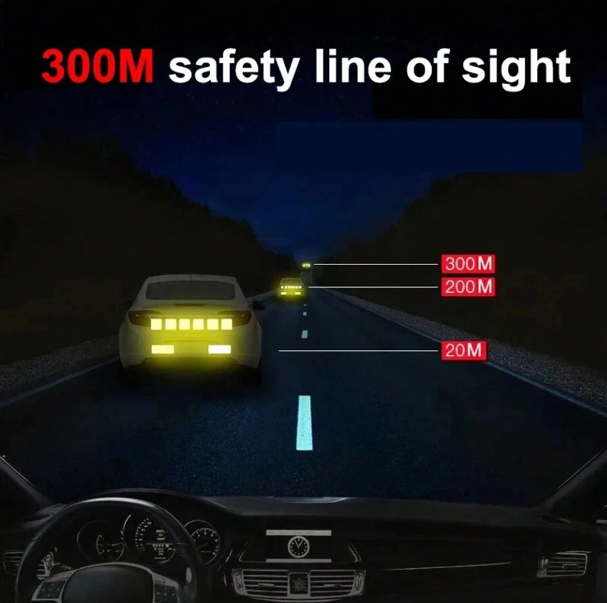 10pcs Reflective Safety Stickers – Waterproof Tape for Bike, Car, Motorcycle-NEW