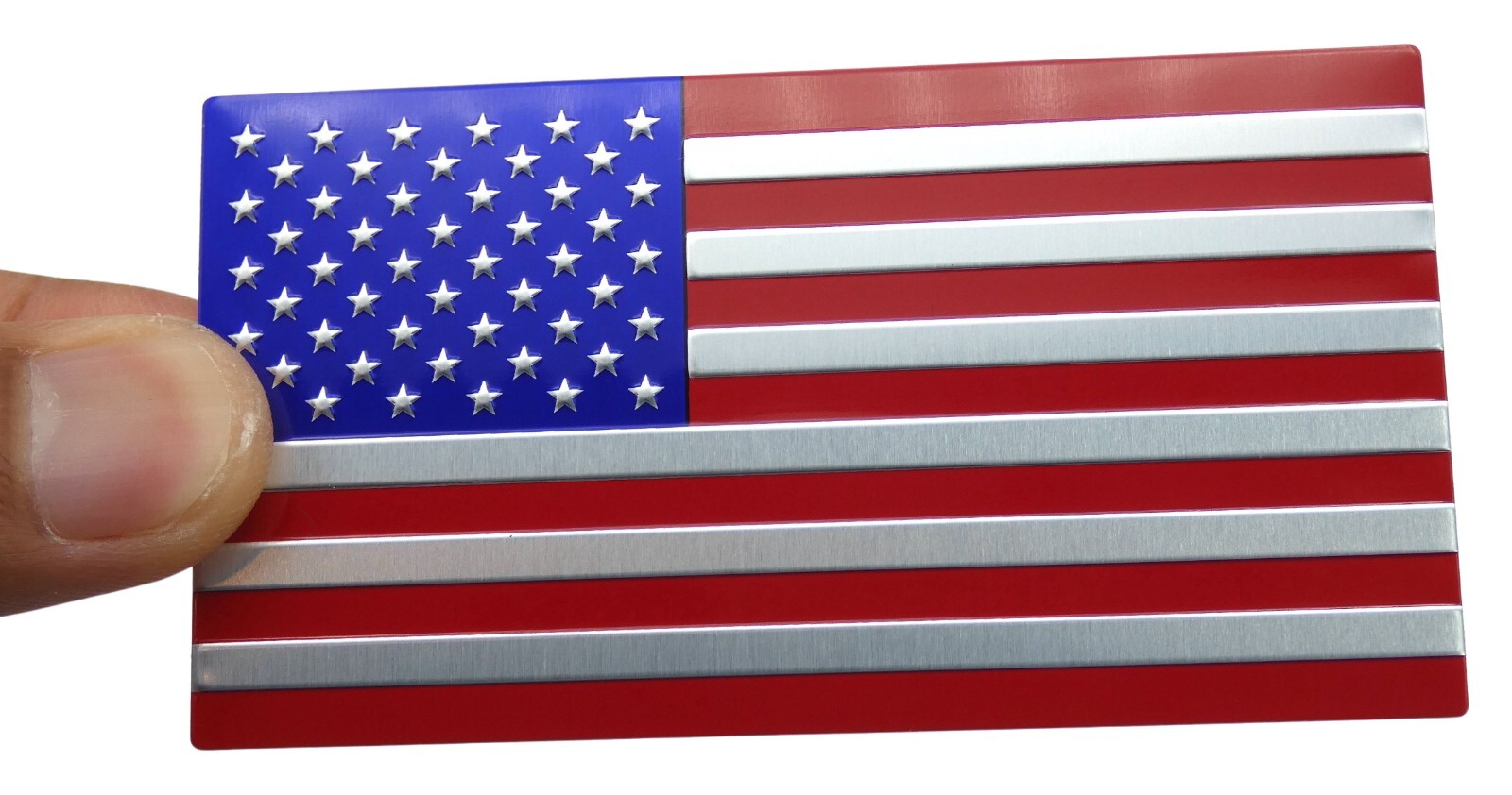 ALUMINUM American Flag Decal Sticker Car, Motorcycle, SUV, Truck, Patriotic