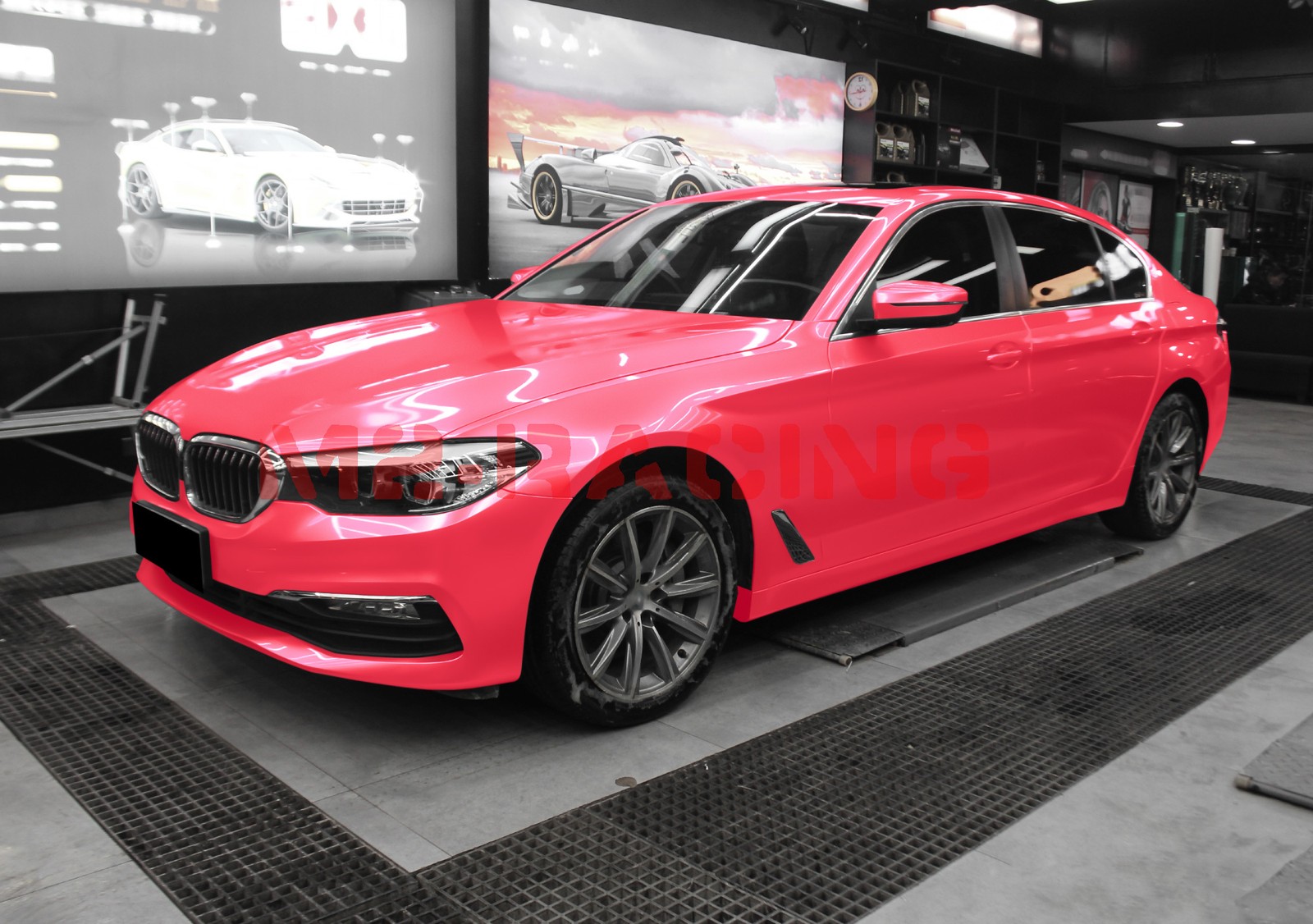 Premium Super Gloss Metallic Pink Vinyl Car Wrap Sticker Decal Sheet Film DIY