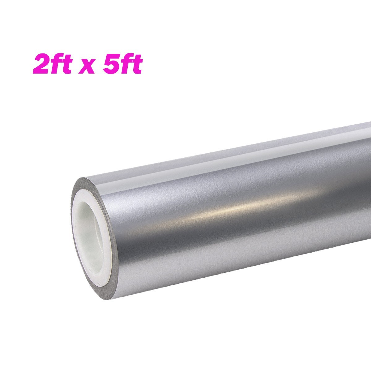 24″x60″ Ultra Gloss PET Liner GT Silver Car Vinyl Wrap Air Release 2FT x 5FT