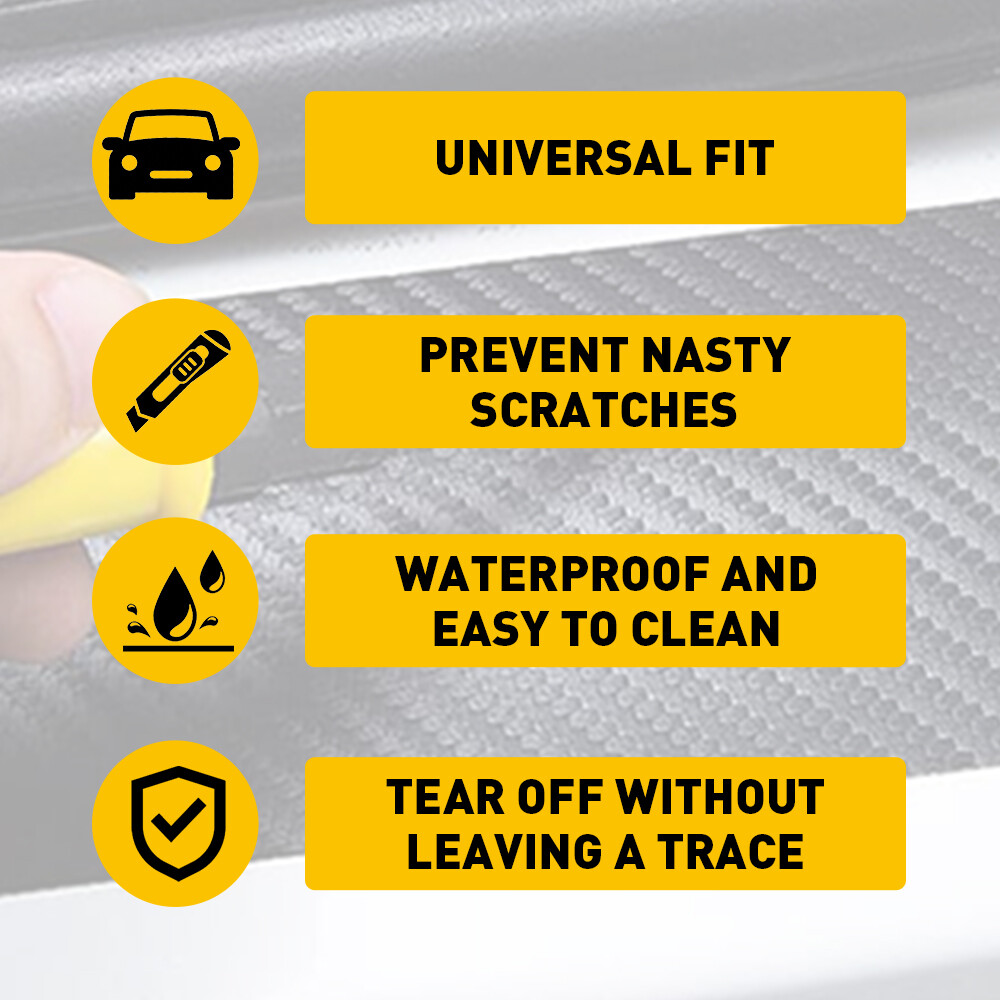 4X Car Door Sill Scuff Cover Anti Scratch Sticker Accessories For Toyota Camry T