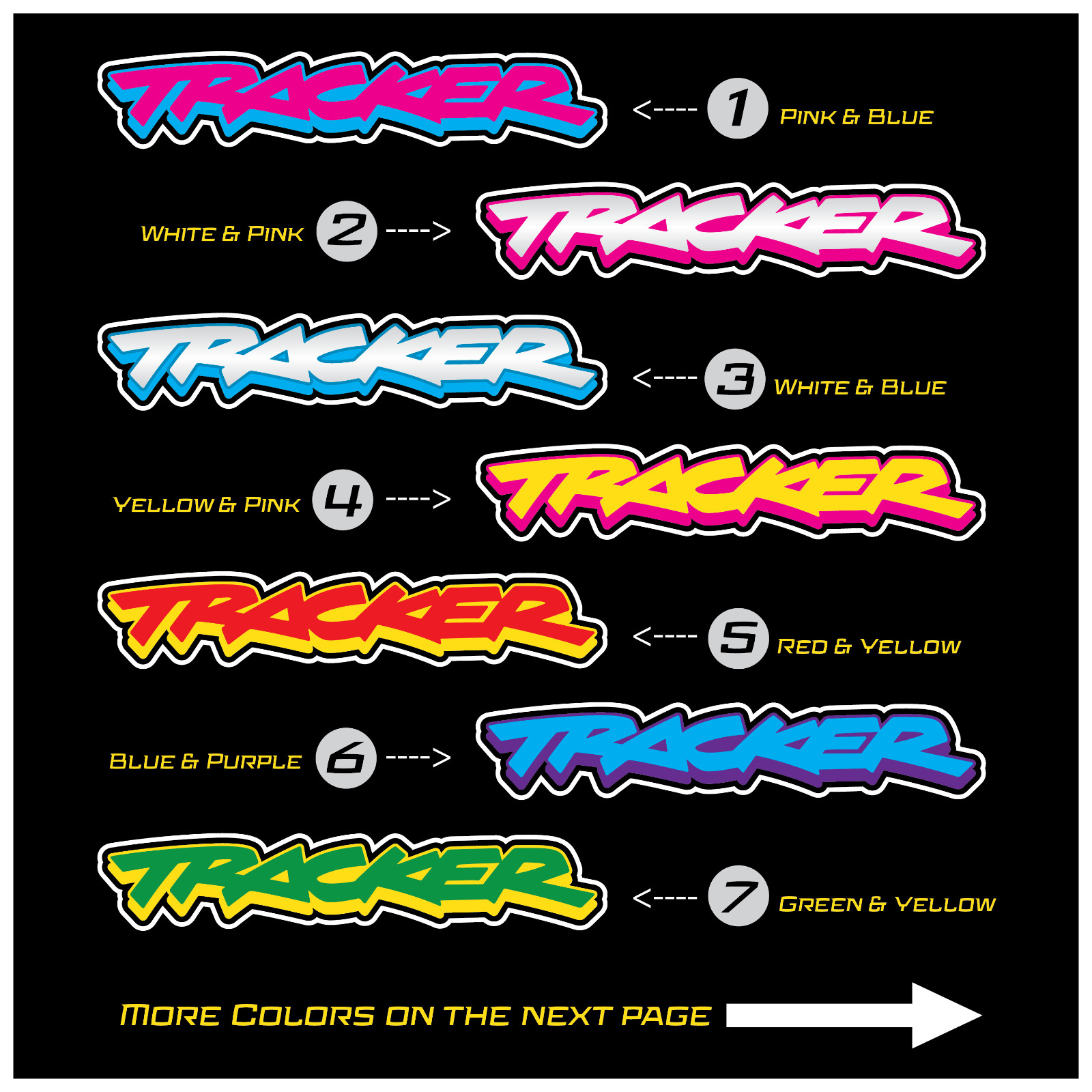Tracker Logo Decal for Car Truck Window Geo Sticker | Set of 2 Pick your Color