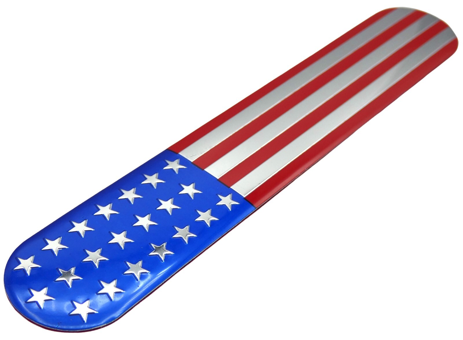 ALUMINUM American Flag Decal Sticker Car, Motorcycle, Patriotic 6″ x 1″