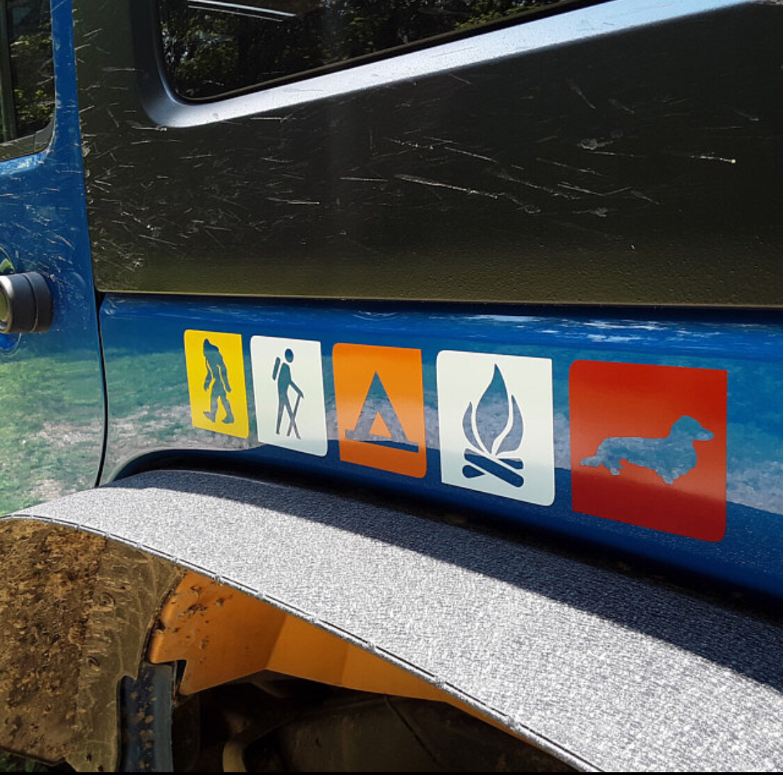 Recreation and Trail Symbol or Sign Decal 3x3in