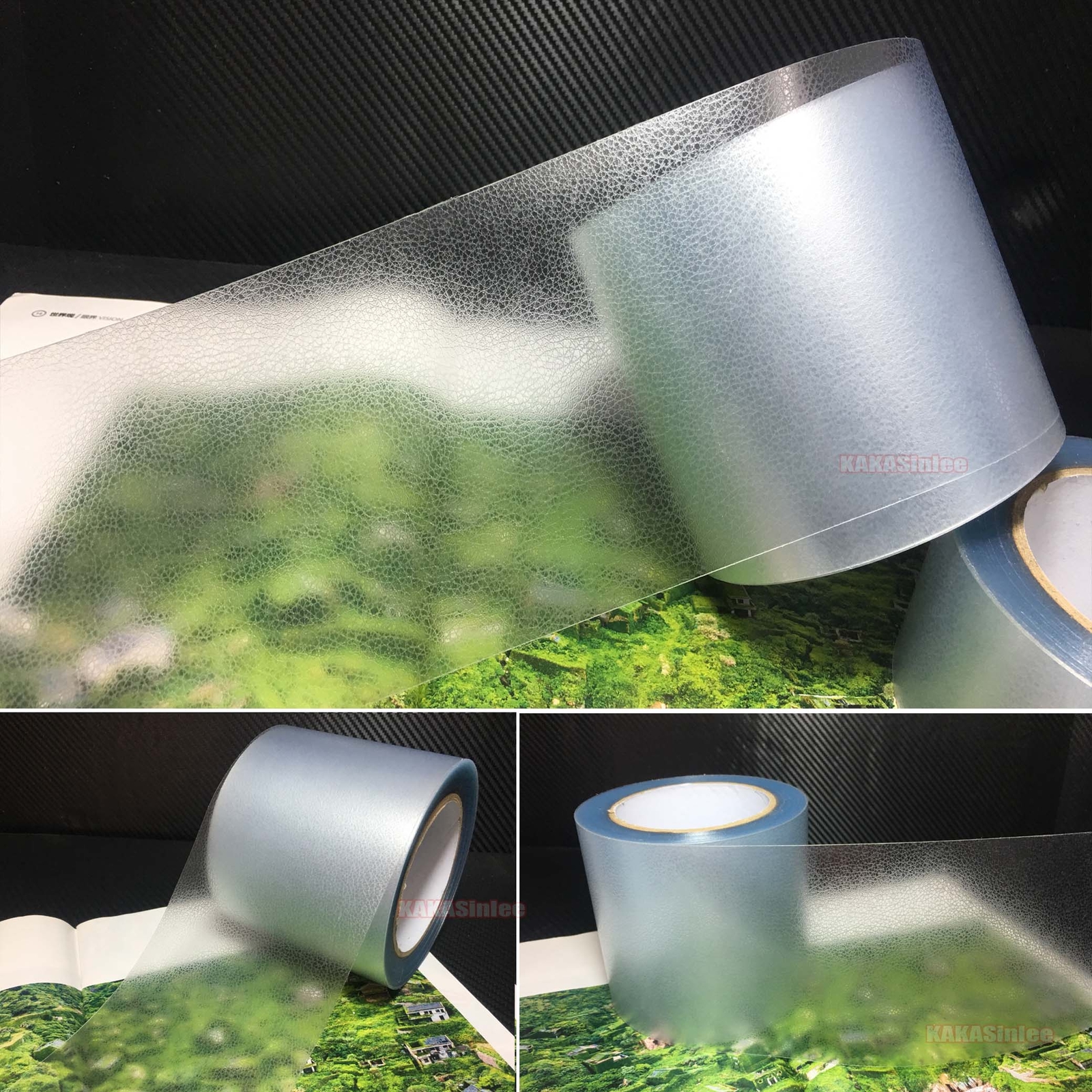 Useful Clear Matte Leather Grain Texture Vinyl Sticker Tape for Car Home Wrap AB