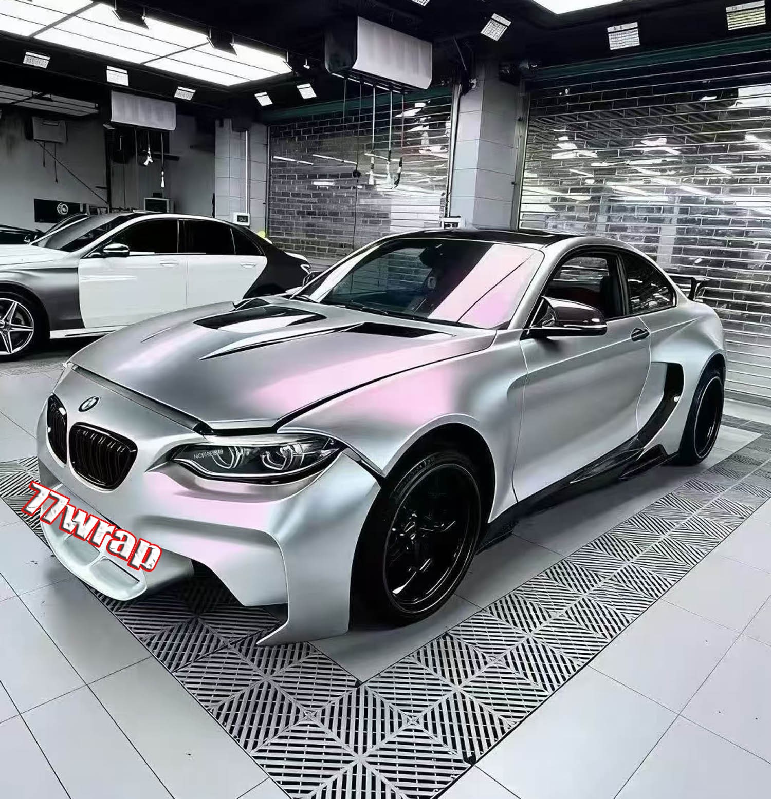 PET Silver Pink Satin Pearl Metal Car SUV Vinyl Wrap Hood Sticker 60FT x 5FT US
