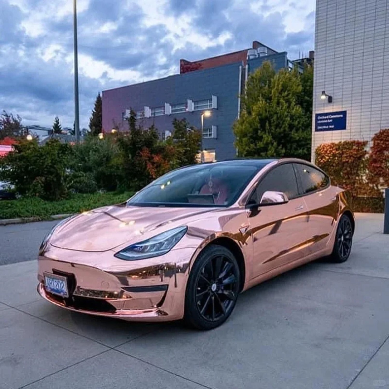 Rose Gold Chrome Mirror Vinyl Film Wrap Sticker Decal Stretchable Reflective