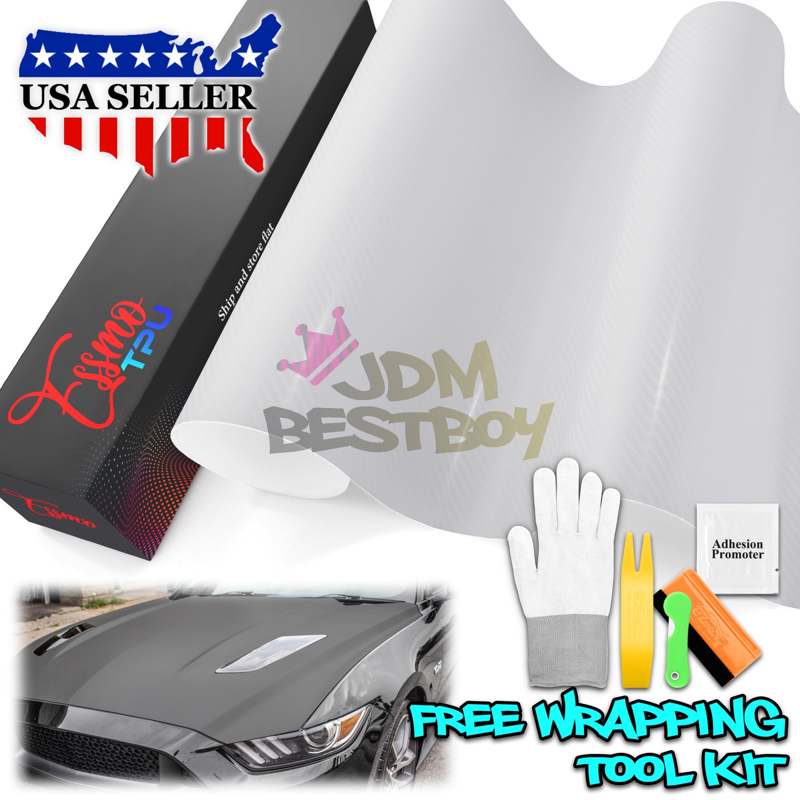 Carbon Fiber Matte Clear PPF TPU Paint Protection Film Dry Wet Apply Vinyl Wrap