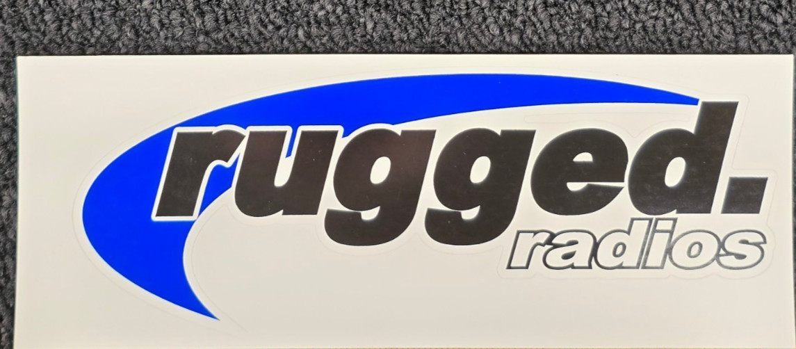 RUGGED RADIOS Racing Stickers 9″X3″ LOT of 3 Offroad UTV Overland Powersports