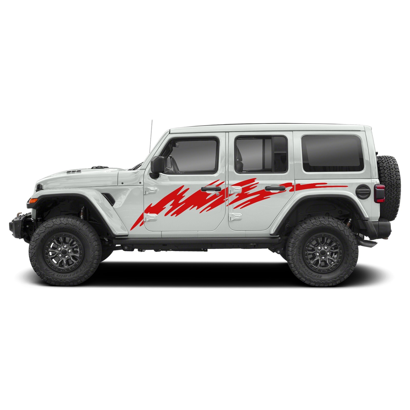 Side door paint graphics stickers decal compatible with Jeep Wrangler