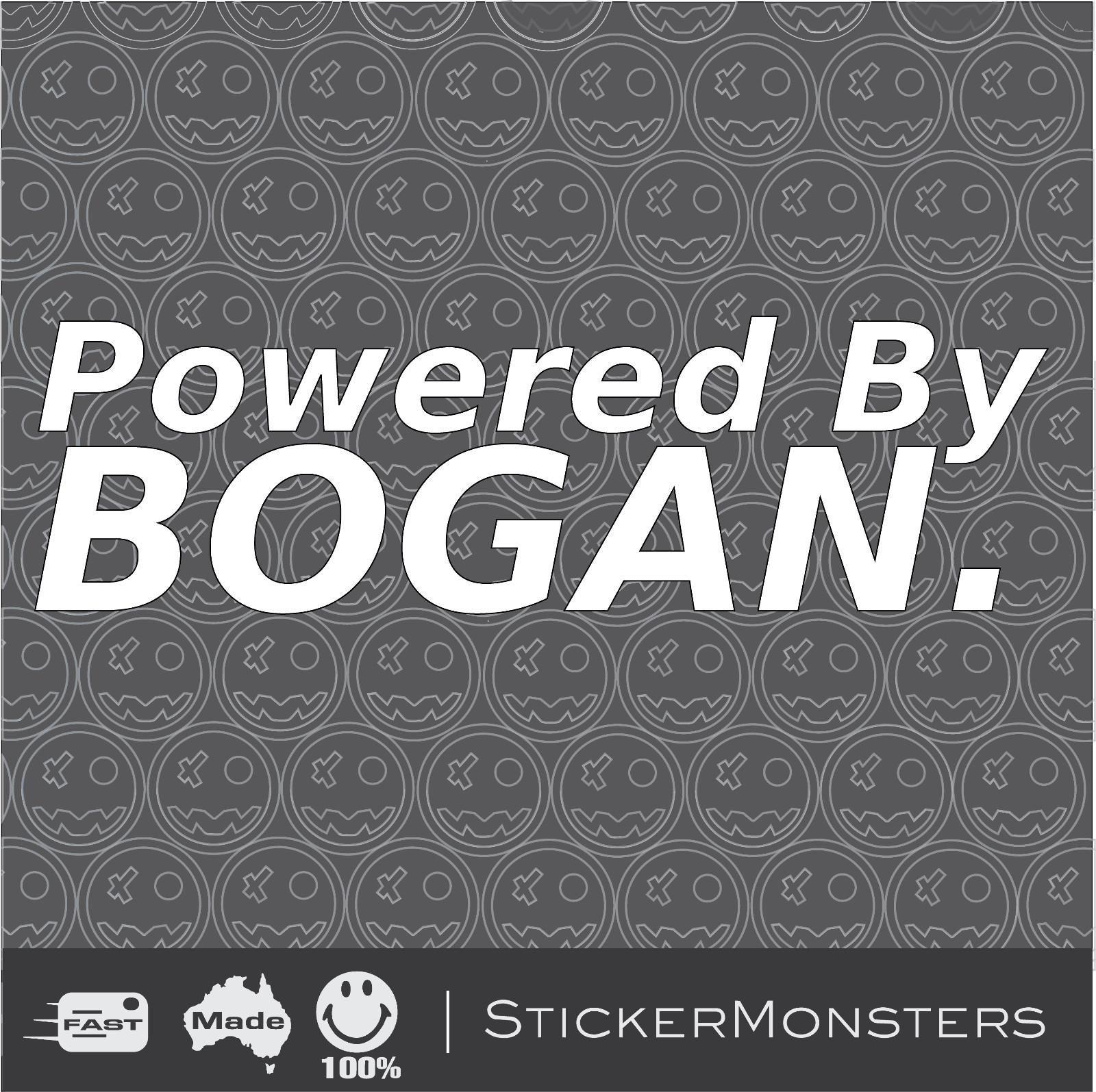 POWERED BY BOGAN Sticker Funny Aussie Cricket VB Straya Bogan JDM 4×4 Car Ute