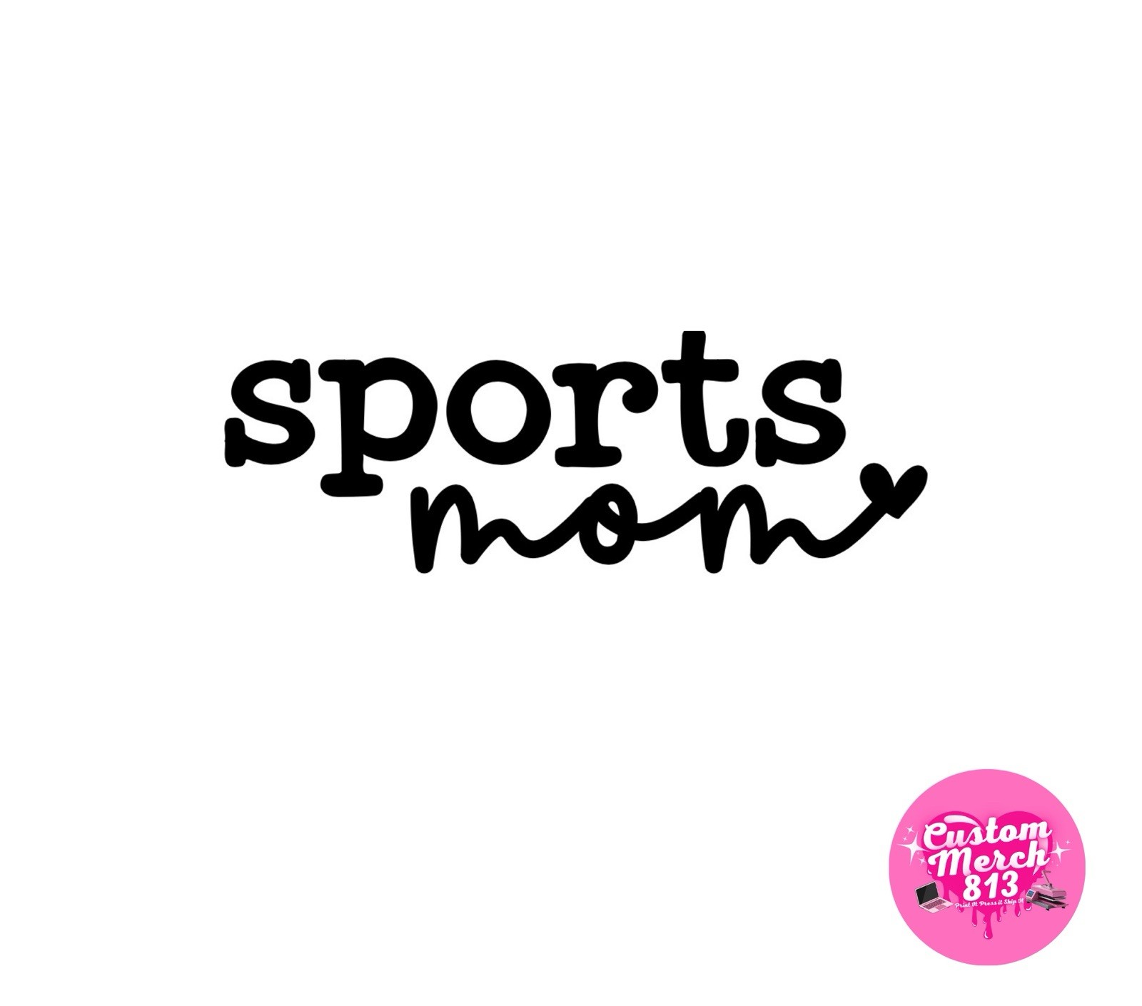 Sports Mom Decal Vinyl Car Motorcycle Laptop 4inx2in