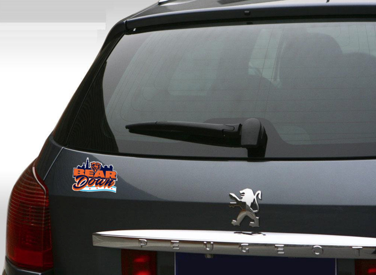 Chicago Bears Sticker Decal Bear Down Bumper Wall Decor – Waterproof Vinyl