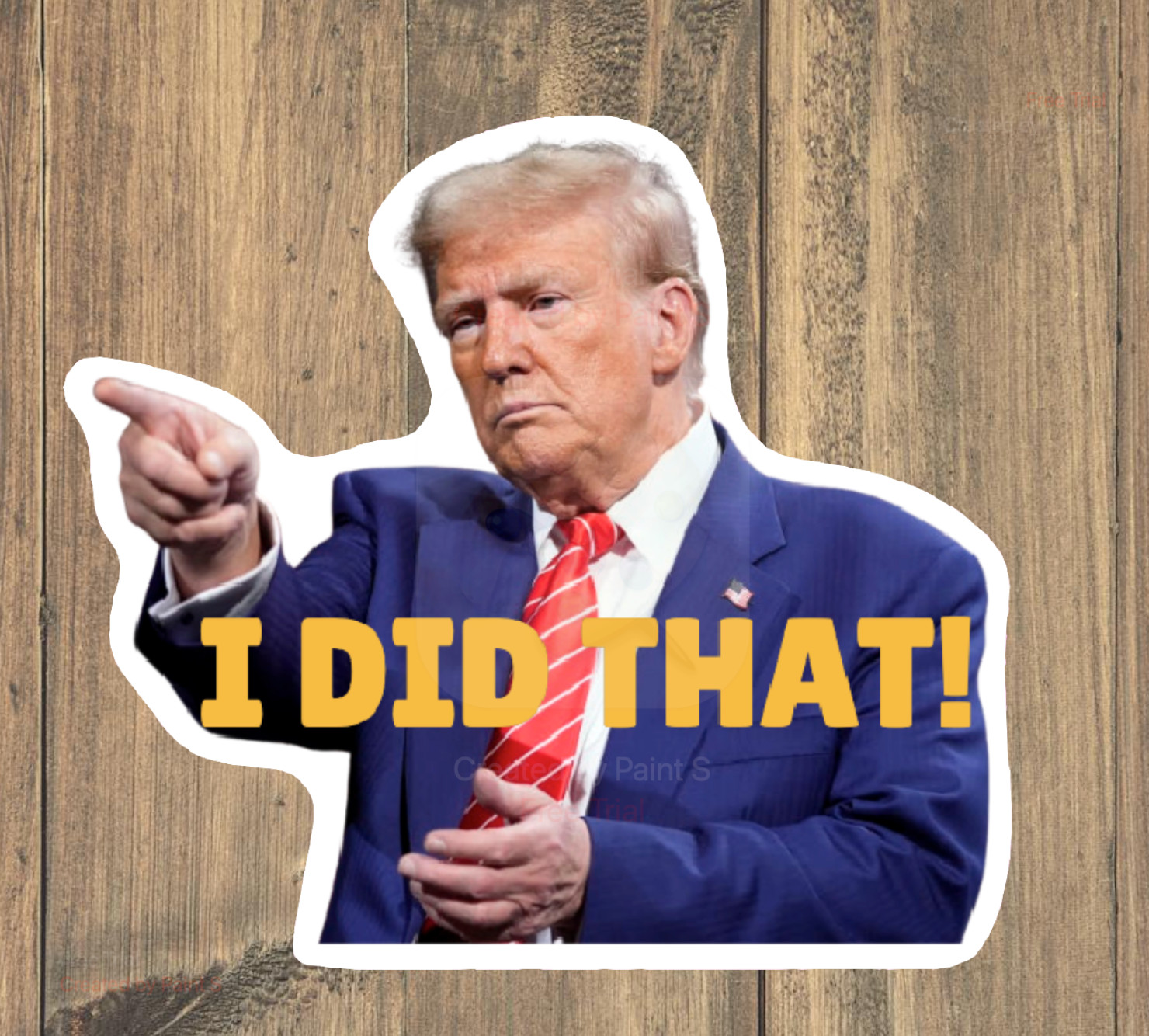 16 I DID THAT Trump Gas Pump Sticker Inflation 2″ x 2″ Printed in the USA