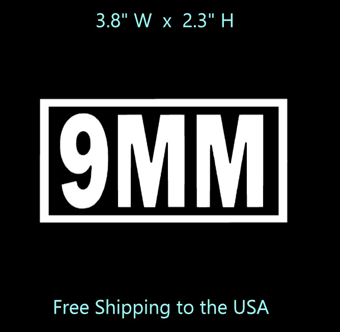 9MM Vinyl Window Decal Glossy White # 9-1