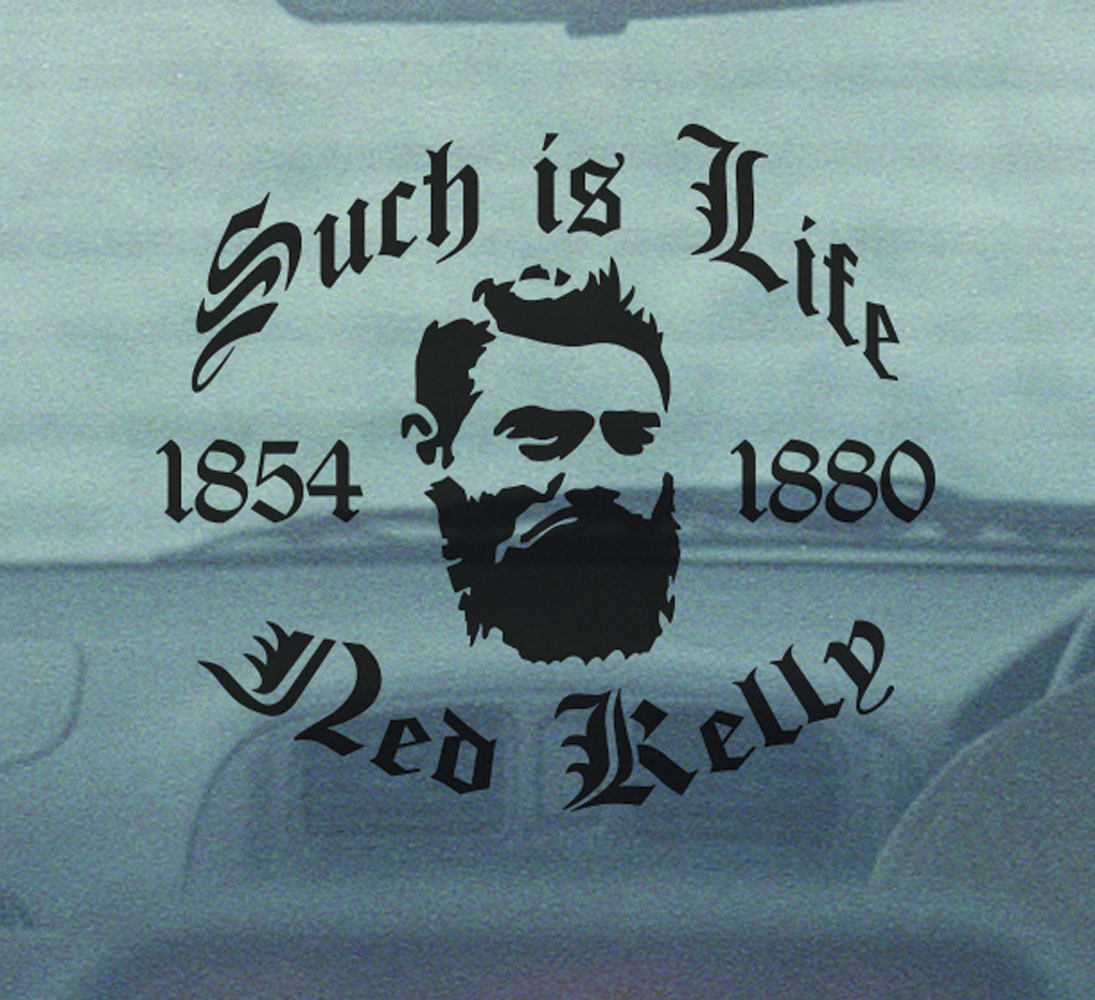 2 x 420×370 Black Option 1 Aussie Outlaw Such is Life Ned Kelly Decal Sticker