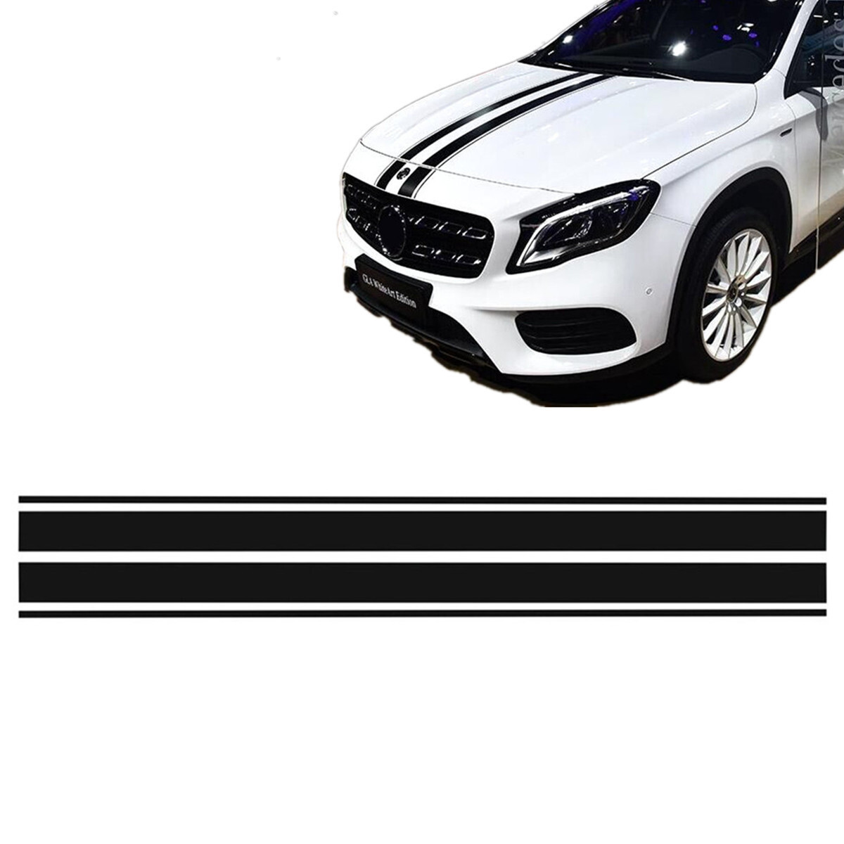 Hood Decal Line Stripes Graphics Vinyl Stickers Decoration For Car Truck Bonnet