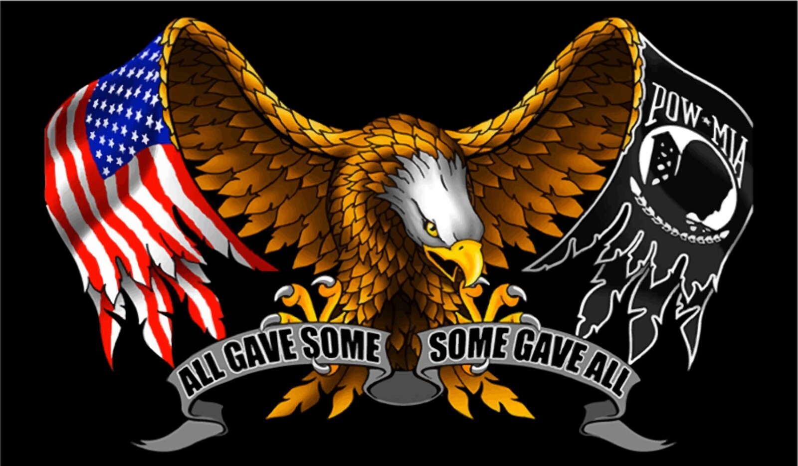 POW MIA American Flag Eagle Motorcycle Helmet Sticker D