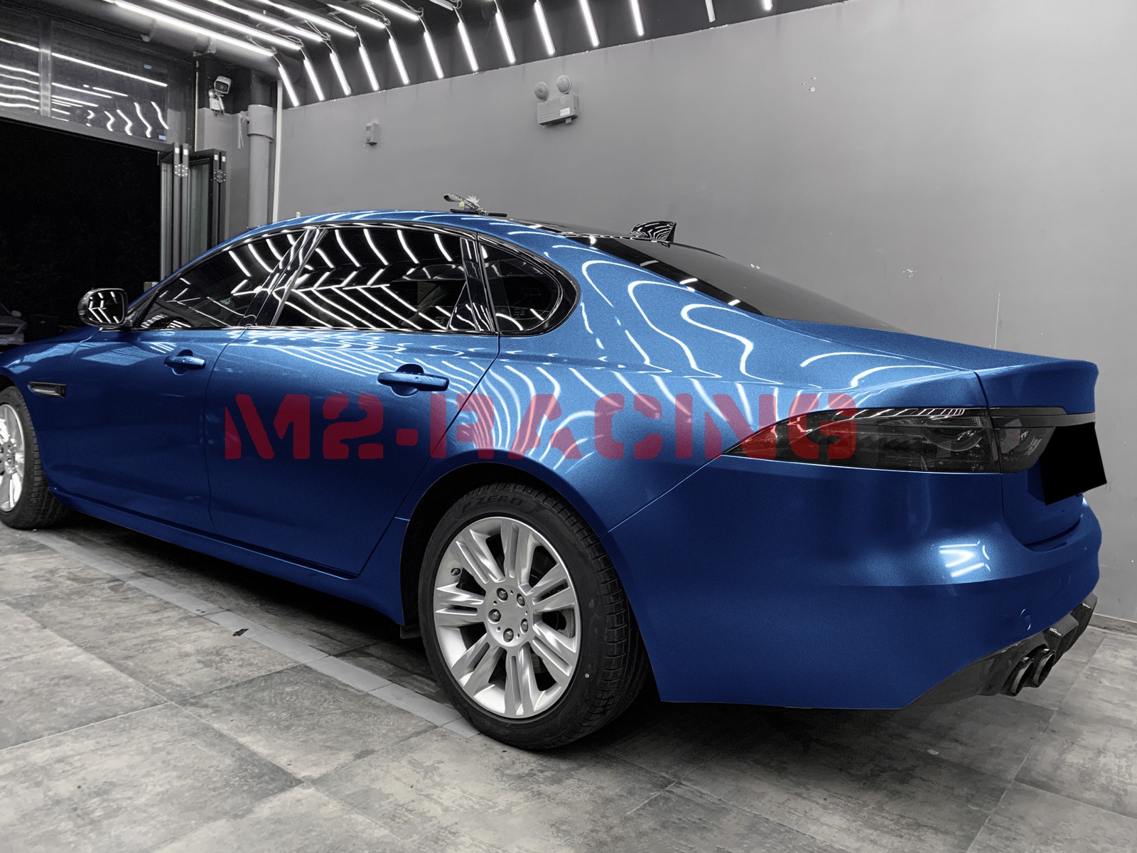 ESSMO PET Super Gloss Metallic Midnight Blue Vehicle Vinyl Wrap Decal Like Paint