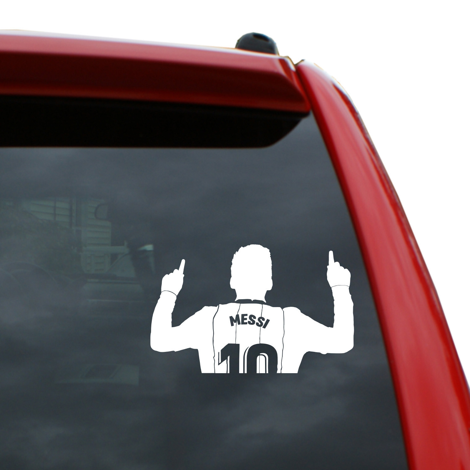 Messi Soccer Vinyl Decal | 6.3″ wide x 4″ tall