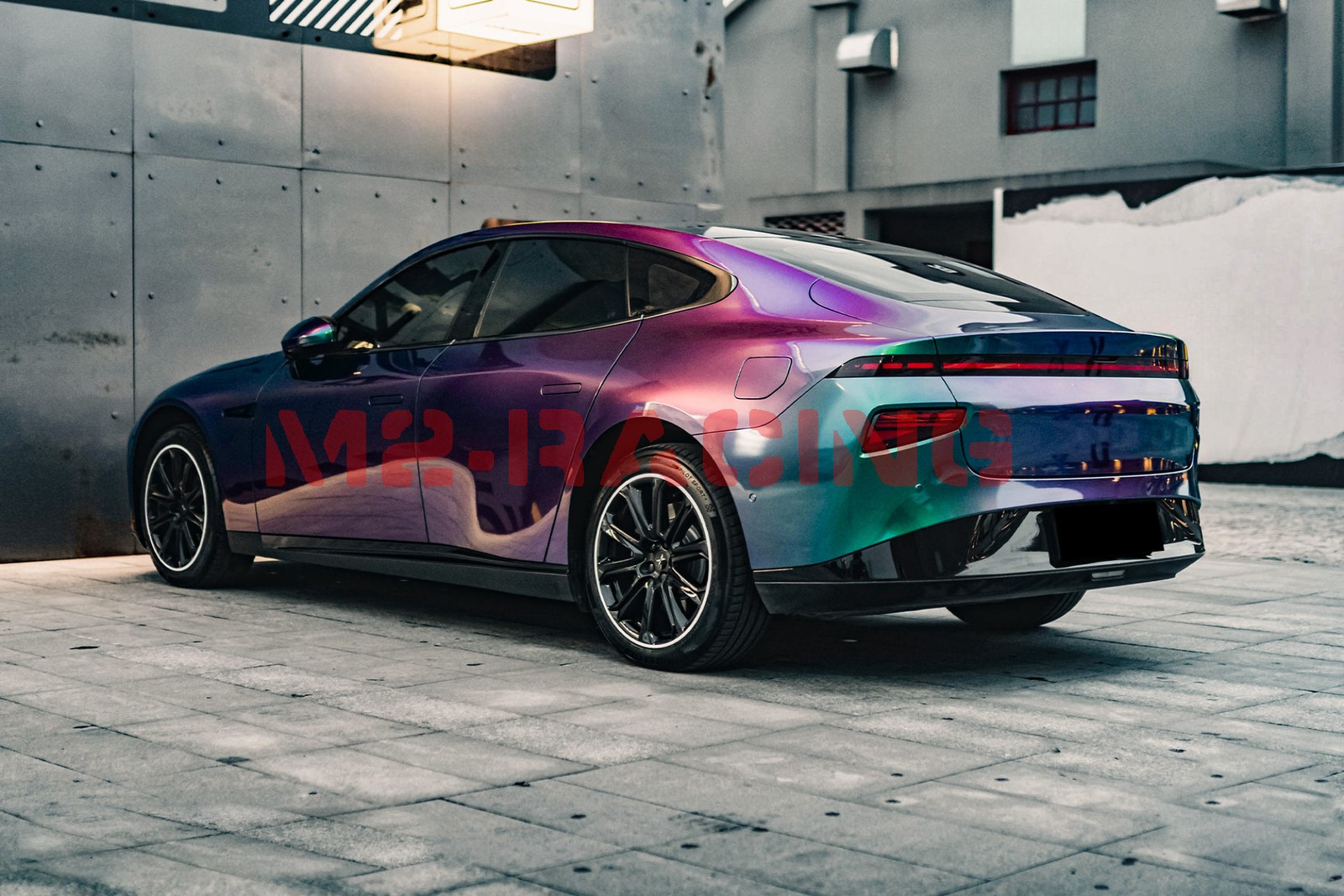 ESSMO PET Galaxy Dust Gloss Spectrum Purple Green Car Vinyl Wrap Decal Sticker