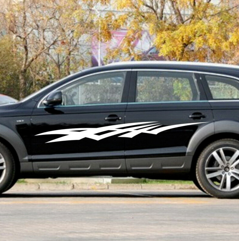Car Decals Sport Cross Stripes 86” for Q5 Q7 Q3 Vinyl Side Door stickers ZC1413