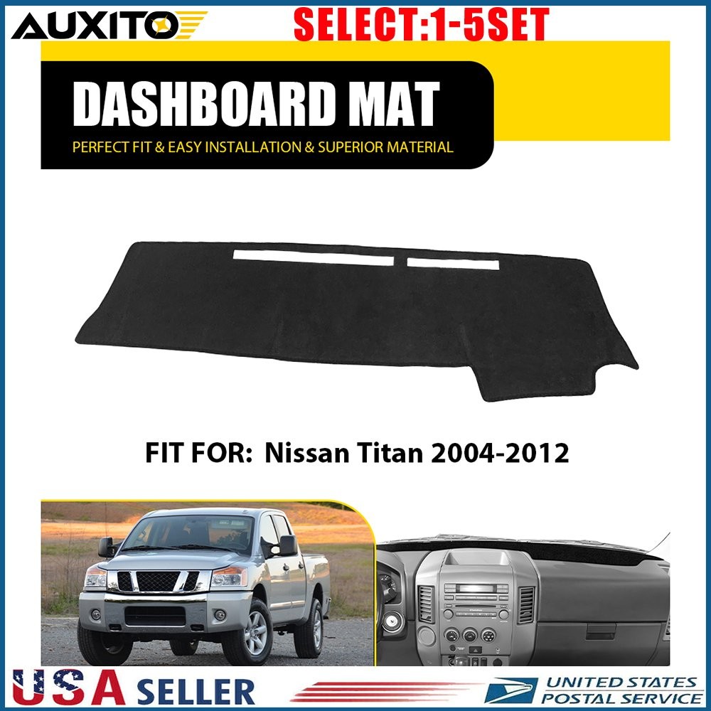 Fit 04-12 Nissan Titan Large Display Dashboard Mat Pad Dash Cover Black 1-5X