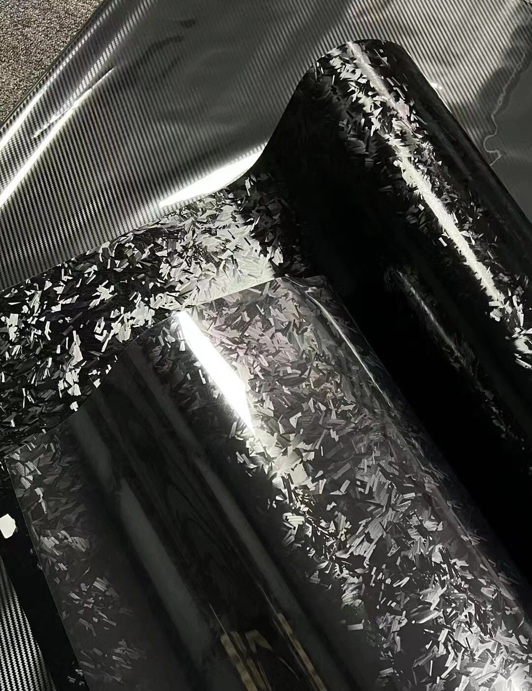 720″x60″ Premium Forged Black Carbon Fiber Vinyl Wrap Film Satin Matte 60ftx5ft