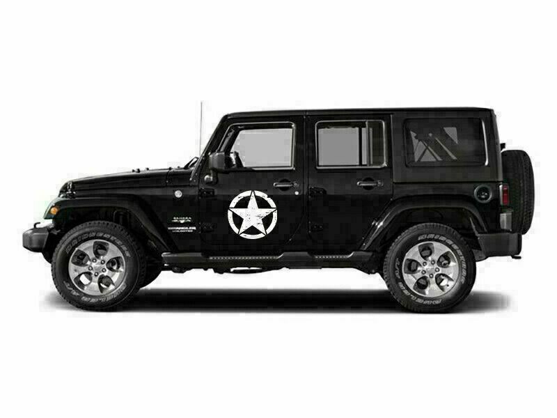 2x 20″ Distressed US Military Army Star Stickers Decal Car Truck SUV Hood Doors