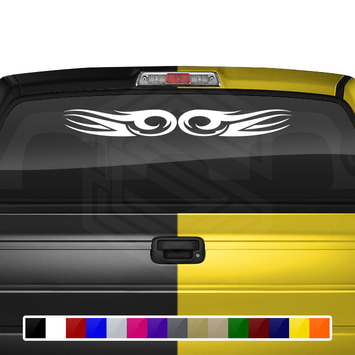 #149 TRIBAL SCROLL Decal Sticker Windshield Window Vinyl Graphic Design Car SUV