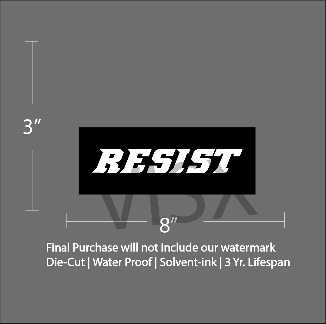 Resist Bumper Government Sticker funny amendment 2nd rights NRA military