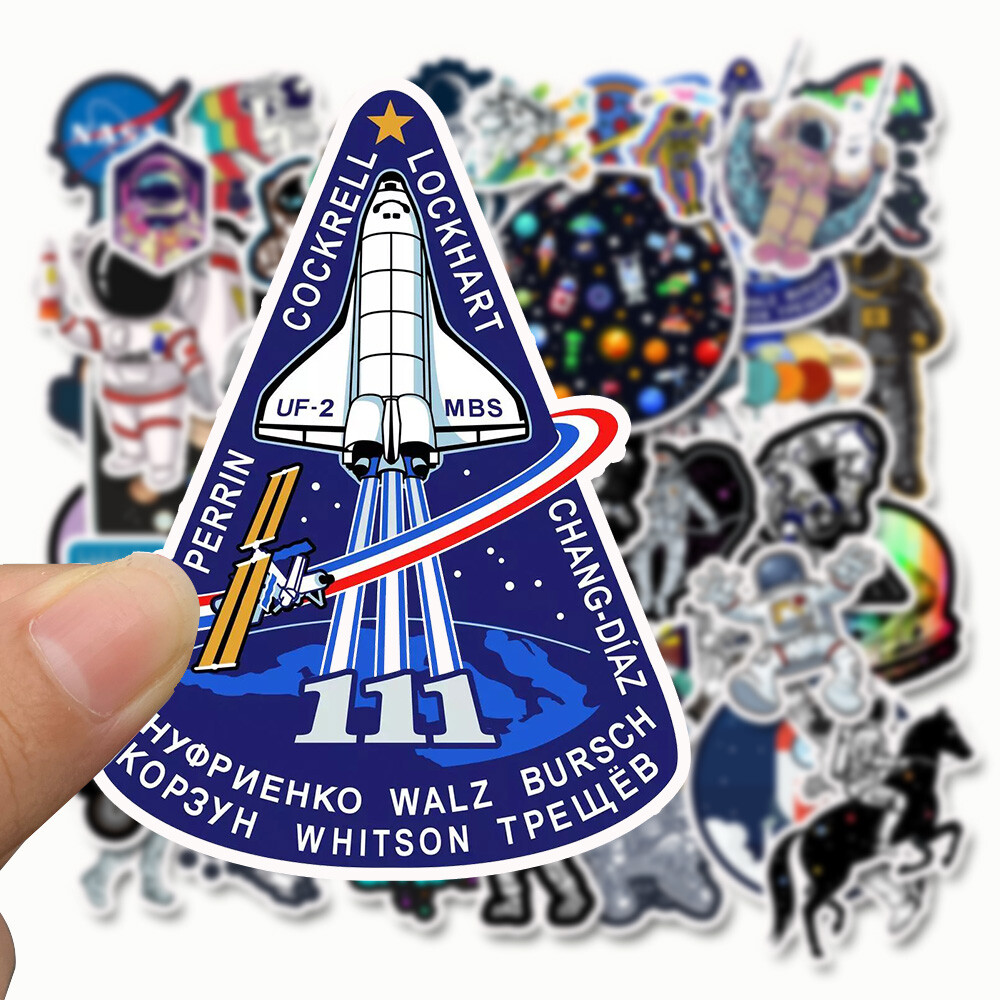 50 pcs Starry Sky Space Astronaut Rocke Sticker Decal For Car Laptop Luggage