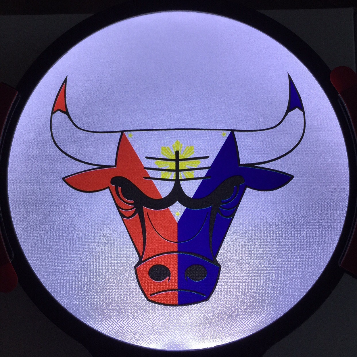 Philippine Bull Light Up Decal Powerdecal Backlit LED Motion Sensing Auto Decal