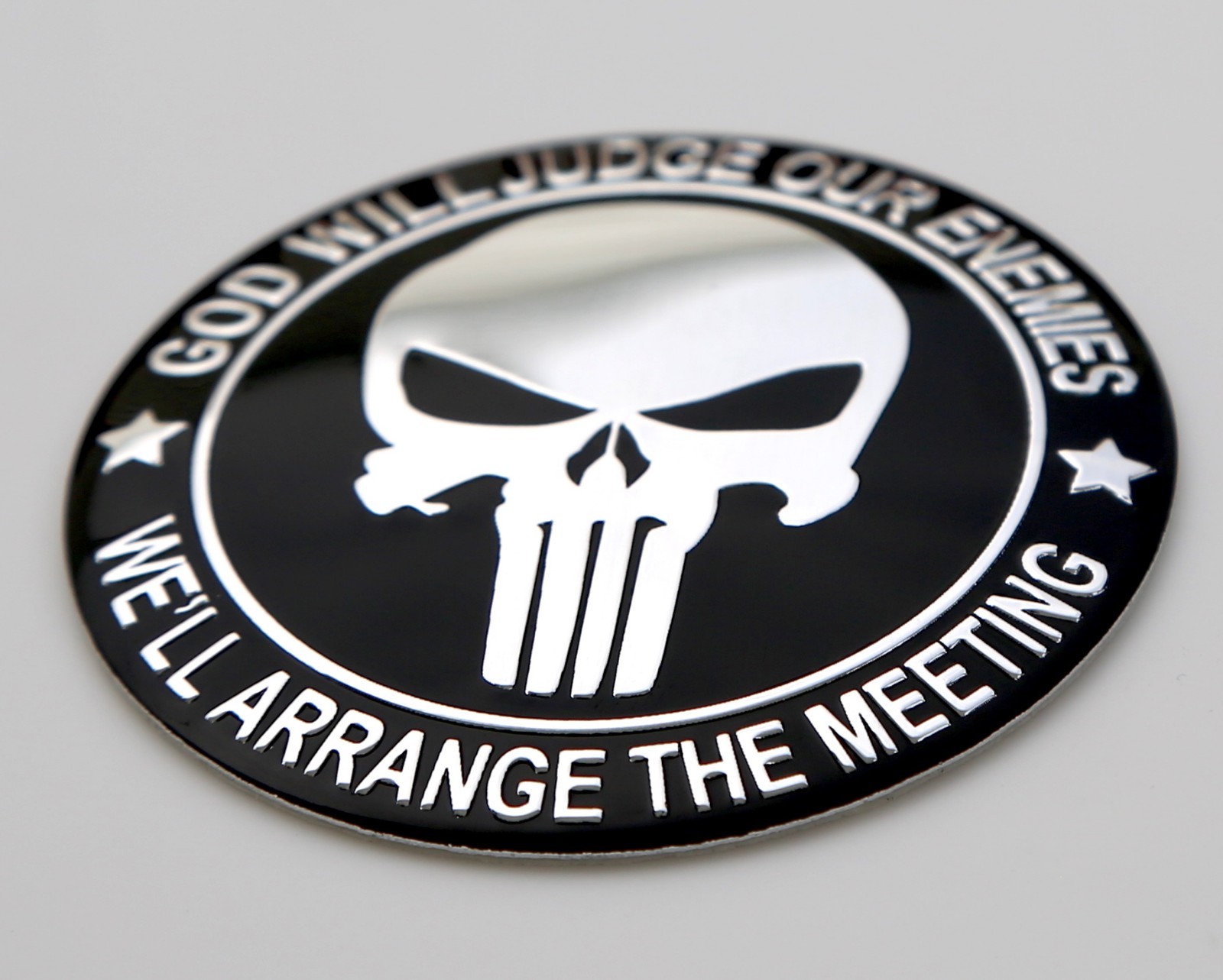 2x 3D Metal Molon Labe Sticker 2nd Amendment Decal Emblem NRA 2.2″ DOME SHAPE