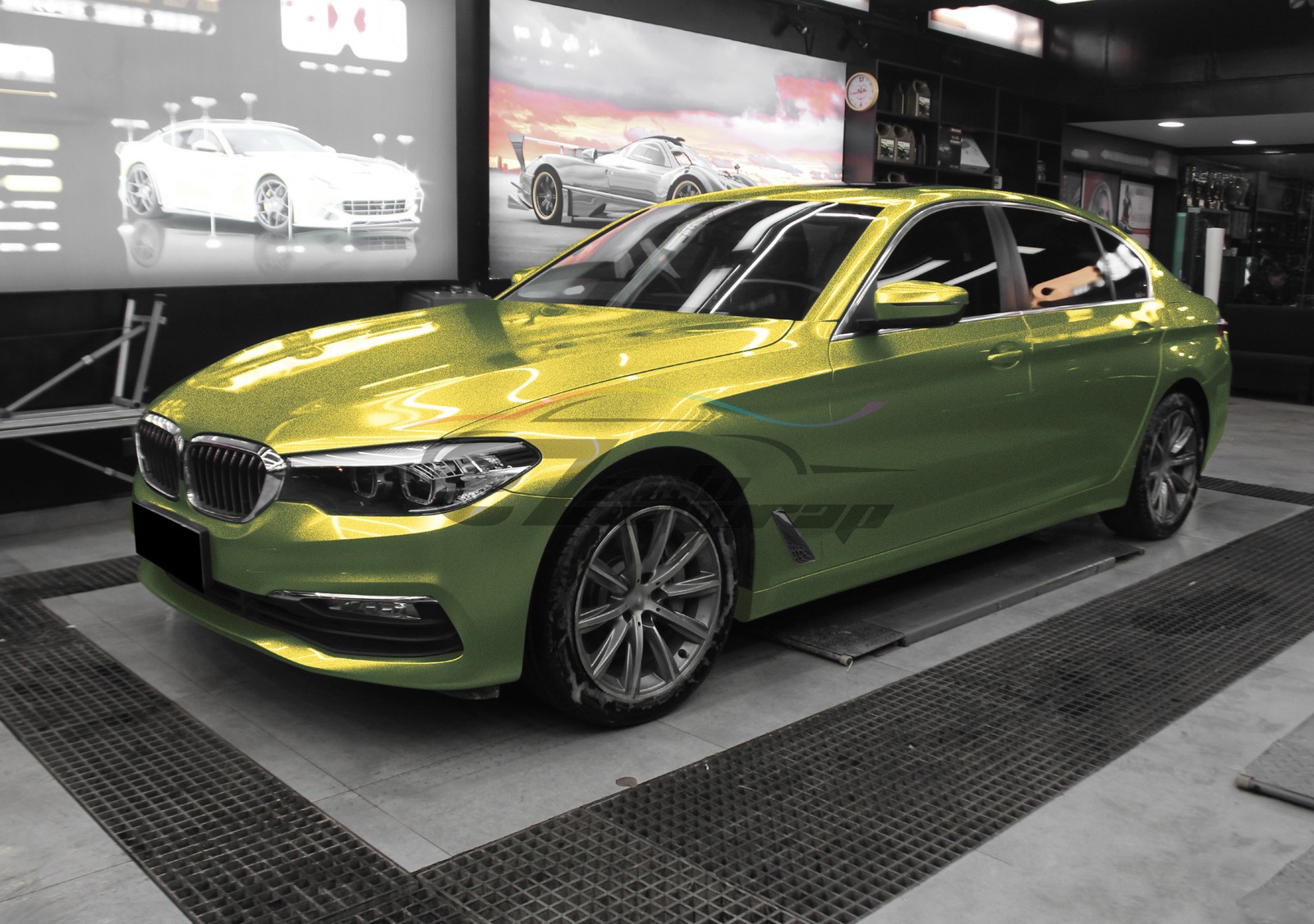 Galaxy Dust Gloss Emerald Green PPF TPU Paint Protection Film Dry Wet Vinyl Wrap
