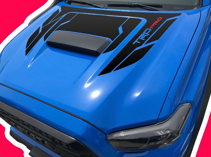 TRD Toyota Tacoma Pro Hood Decal, Matte black, TRD Pro, 4×4 Sport, High quality