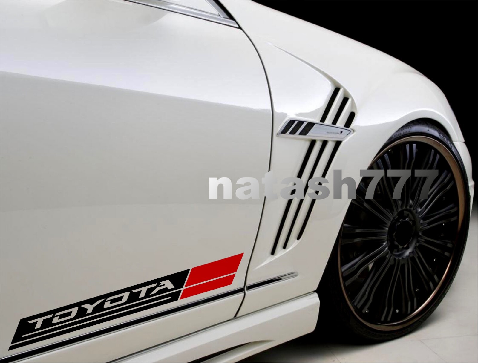 TOYOTA Sport Racing Performance Car Vinyl Decal Sticker Emblem logo 2pcs Pair