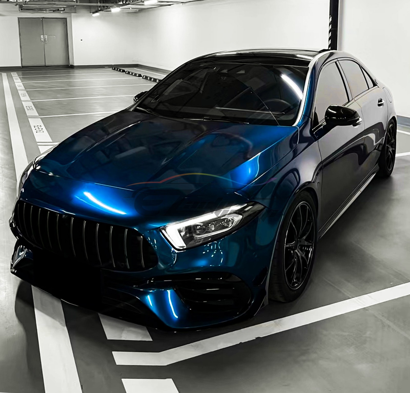 Gloss Metallic Shadow Blue PPF TPU Paint Protection Film Dry Wet Auto Vinyl Wrap