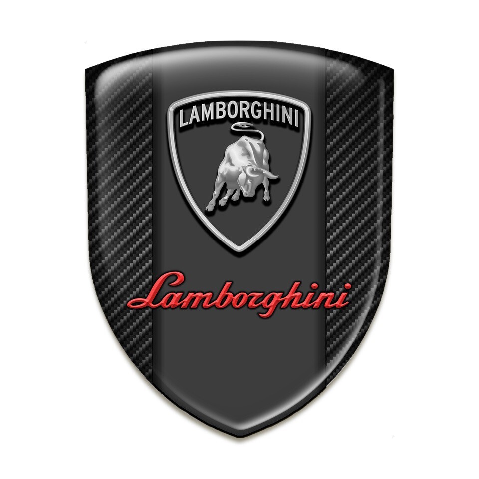All Sizes Lamborghini Logo Silicon Shield Emblem Sticker Car Tuning, Phone