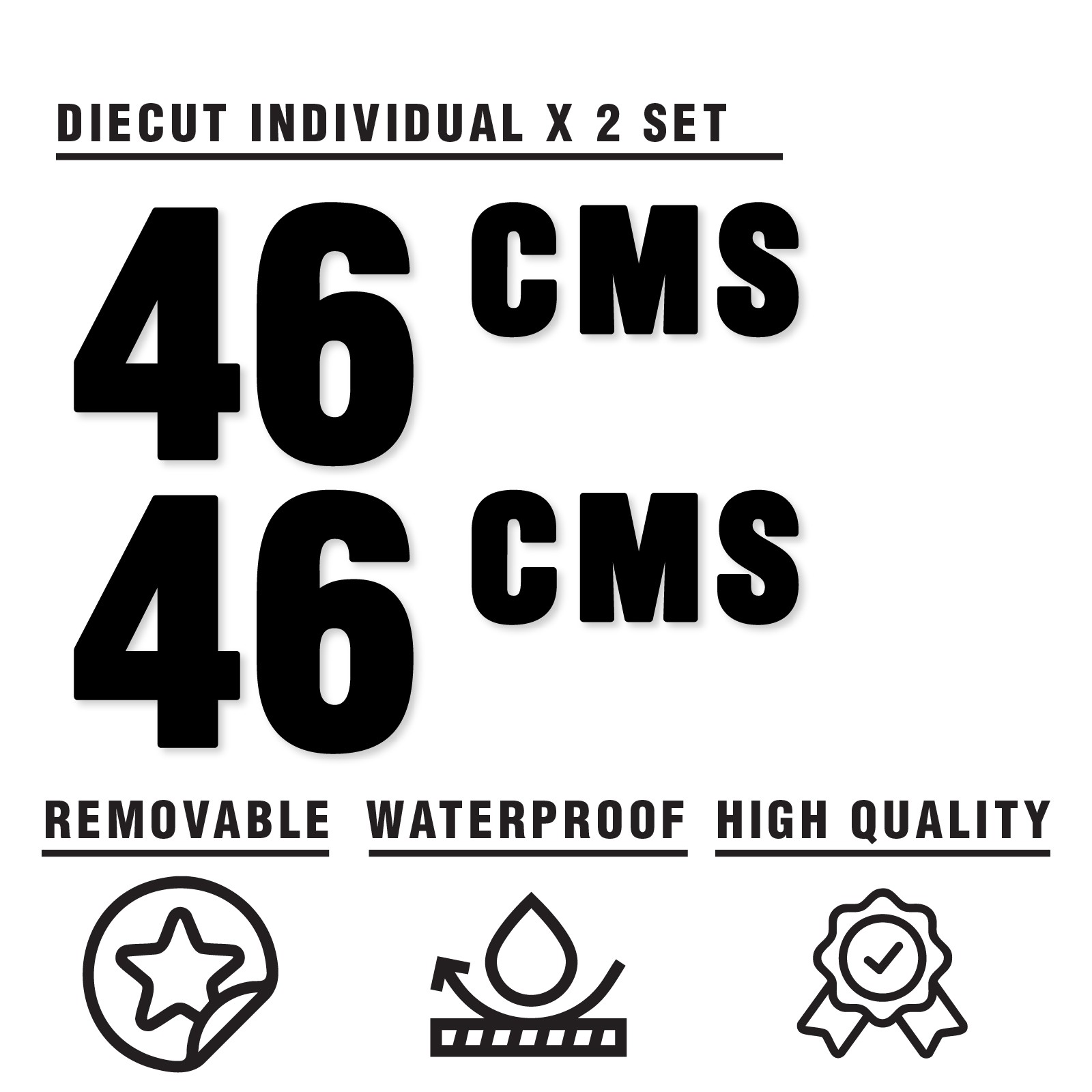 Custom Autocross Number Class Sticker Matte x2 8,10,12,14 inch – Classic