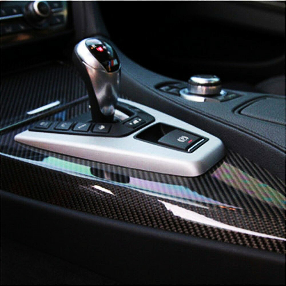 Black Carbon Fiber 12×60 inches 5Years Car Wrap Vinyl Roll with Air Release
