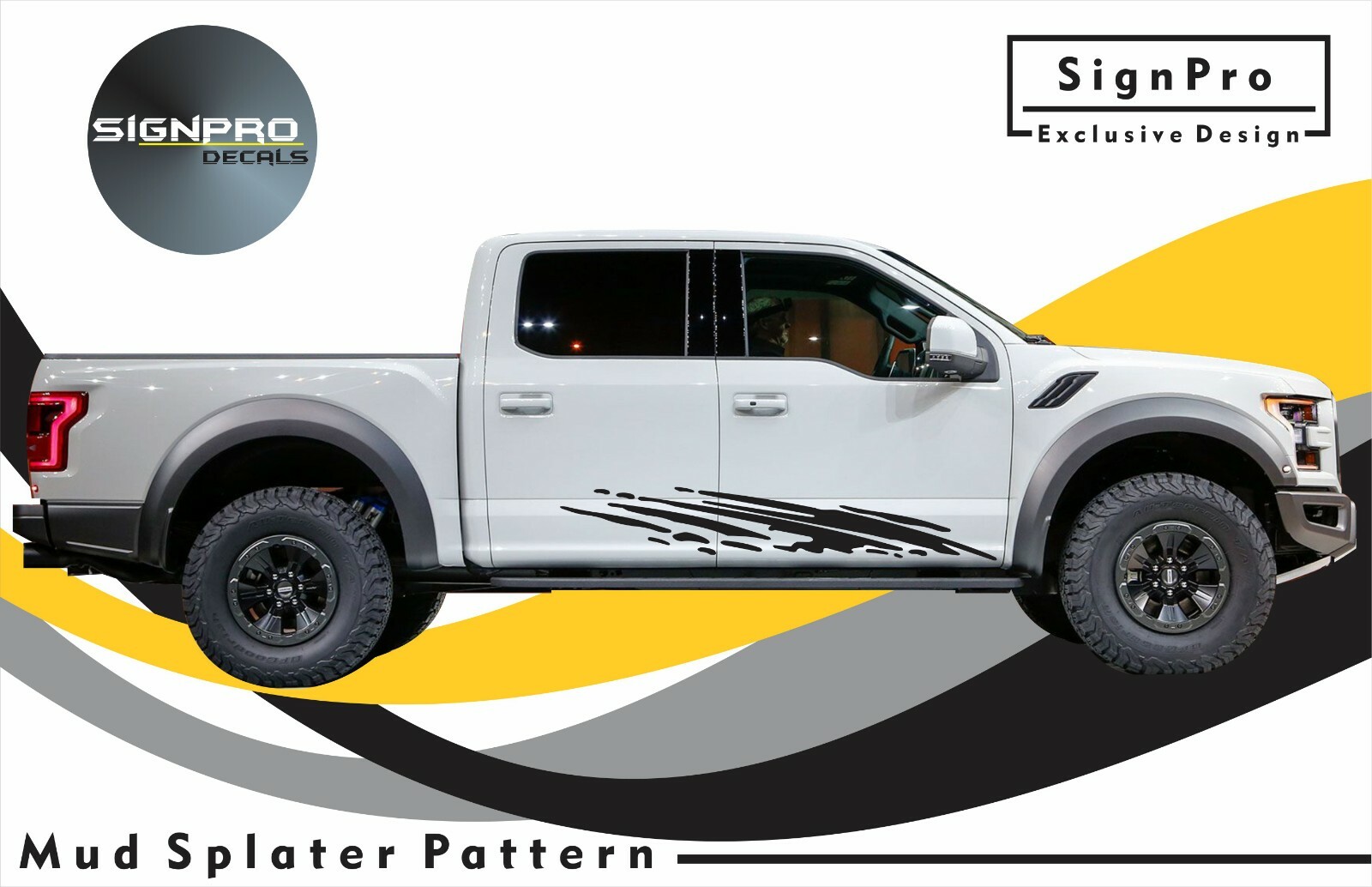 Mud Splash Splatter Decals Racing Baja Graphics Fits Toyota Tacoma All Models