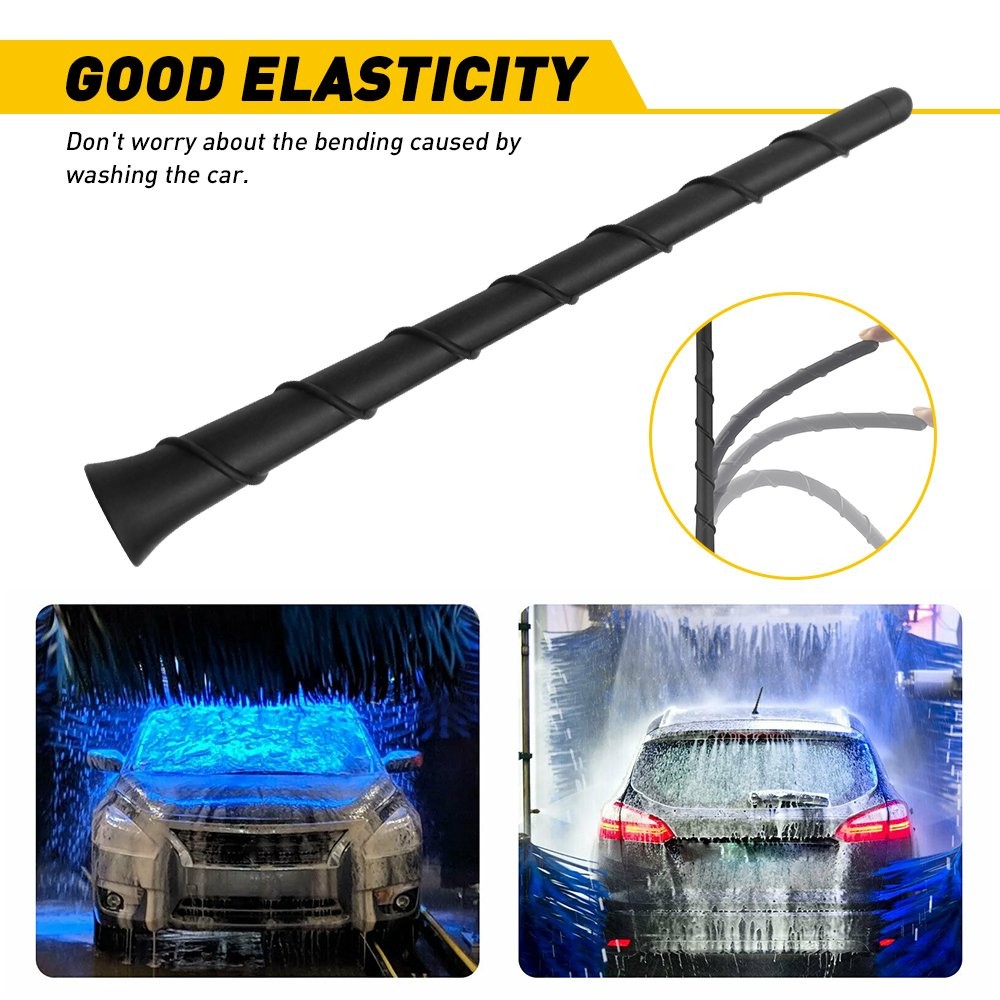 1/2set Universal 8″ Antenna AM FM Radio Black for Motorcycles Cars Street Rods B