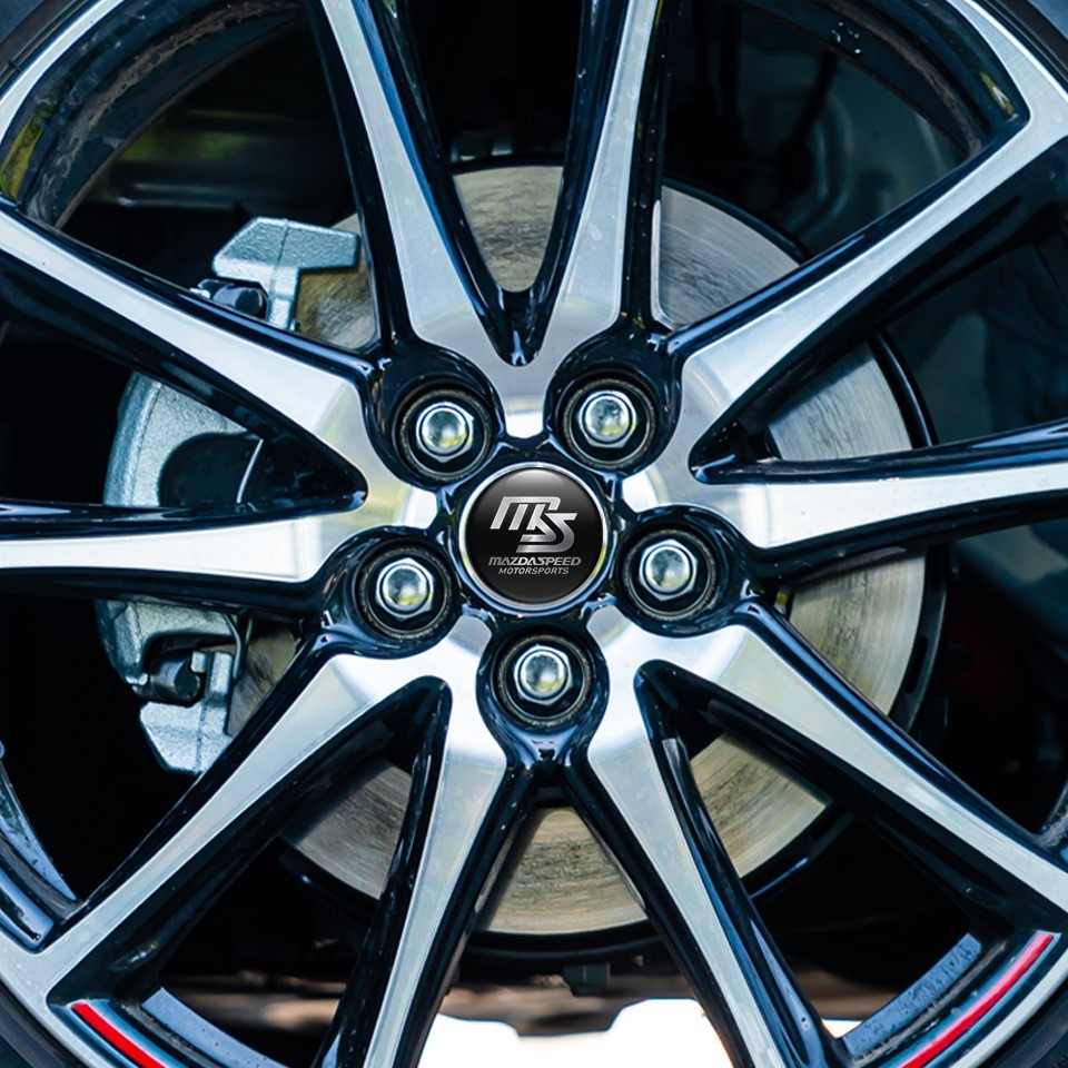 4x Mazdaspeed Hub Caps Stickers Silicone Logo Emblem Wheels Wheel Hub Caps
