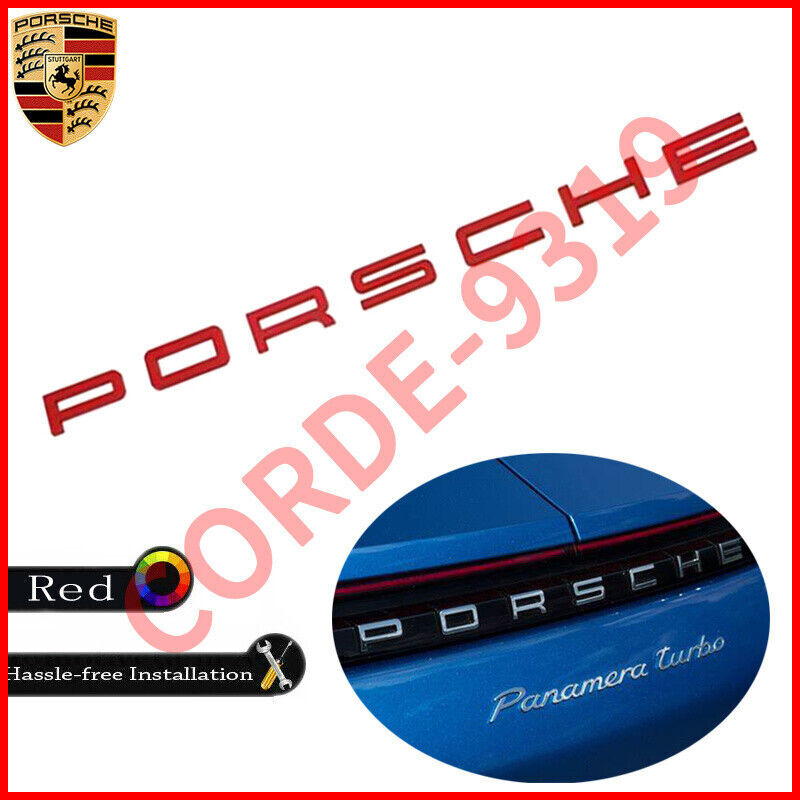 Matte Red P-O-R-S-C-H-E Letters Rear Badge Emblem Look Deck lid 958-559-687-02