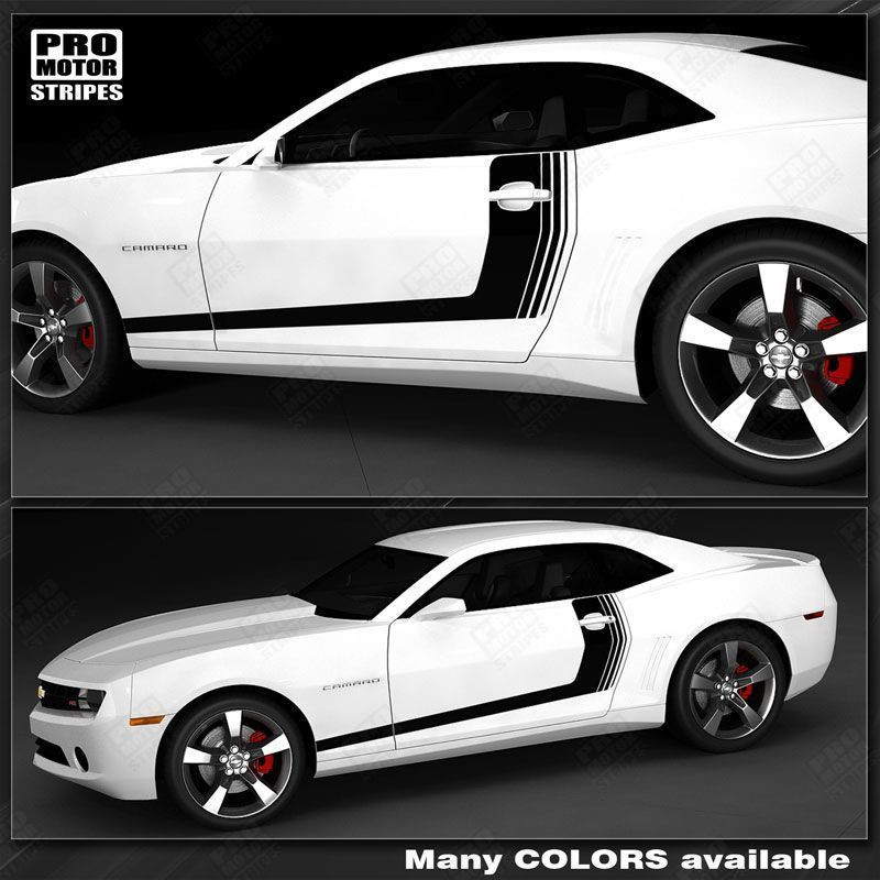 Chevrolet Camaro Strobe Accent Side Stripes Decals 2010 2011 2012 2013 Pro Motor