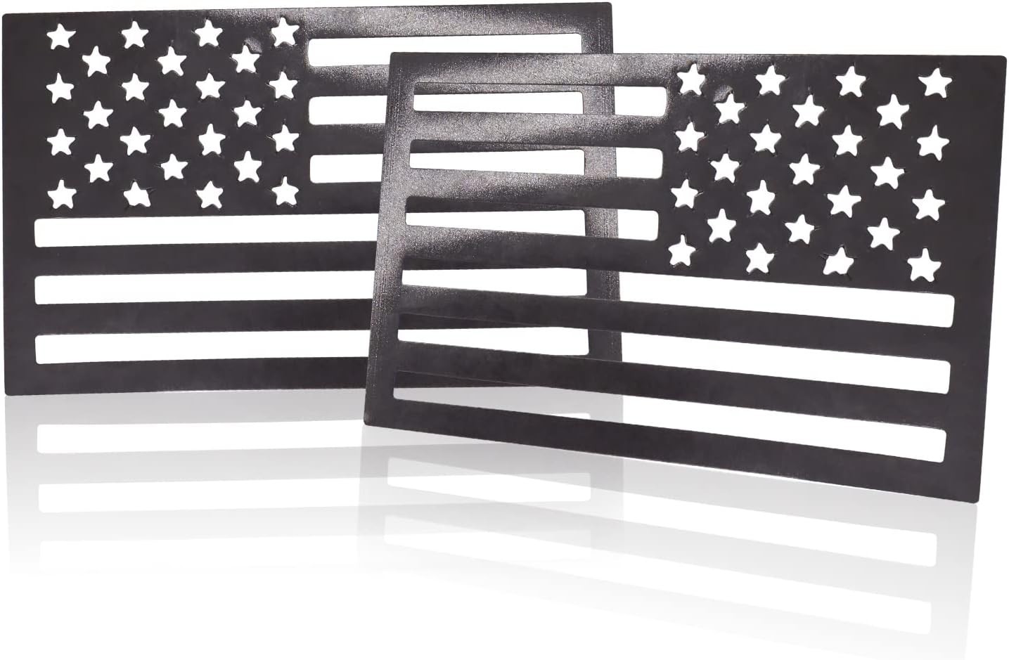 Reflective American Flag Magnet Decals Set of 2 – 6.1×3.7 Inch for Cars