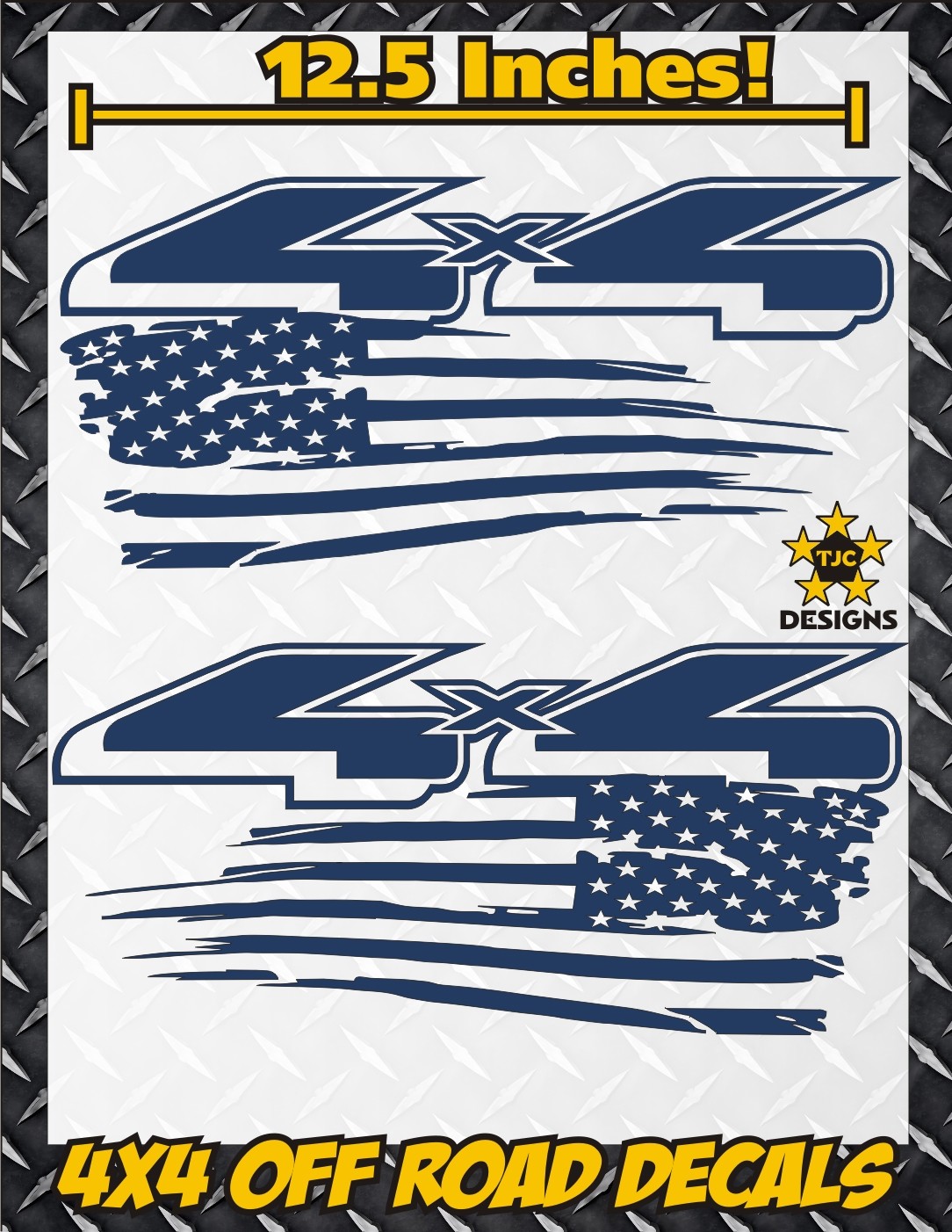 4×4 Off Road US Flag Truck Bed Decal Set GLOSS BLUE for Ford F-150 Super Duty